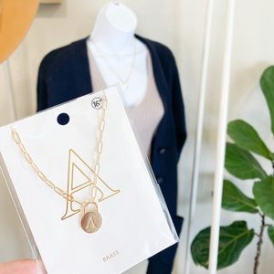 Statement necklace letter initials